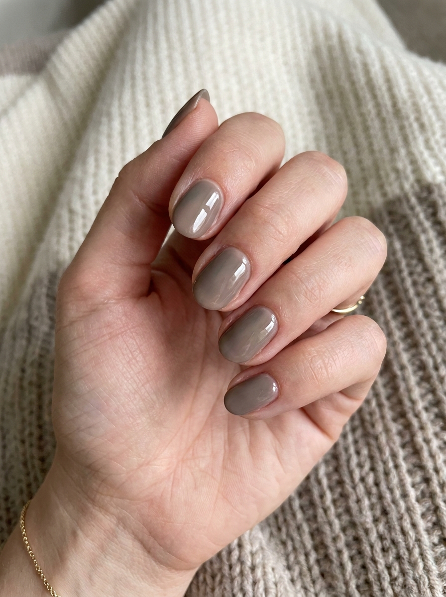 Smoky Taupe Nails als Dark Fall Nails Inspiration 2026